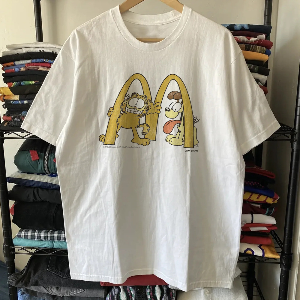 Rare Garfield McDonalds , White Tee